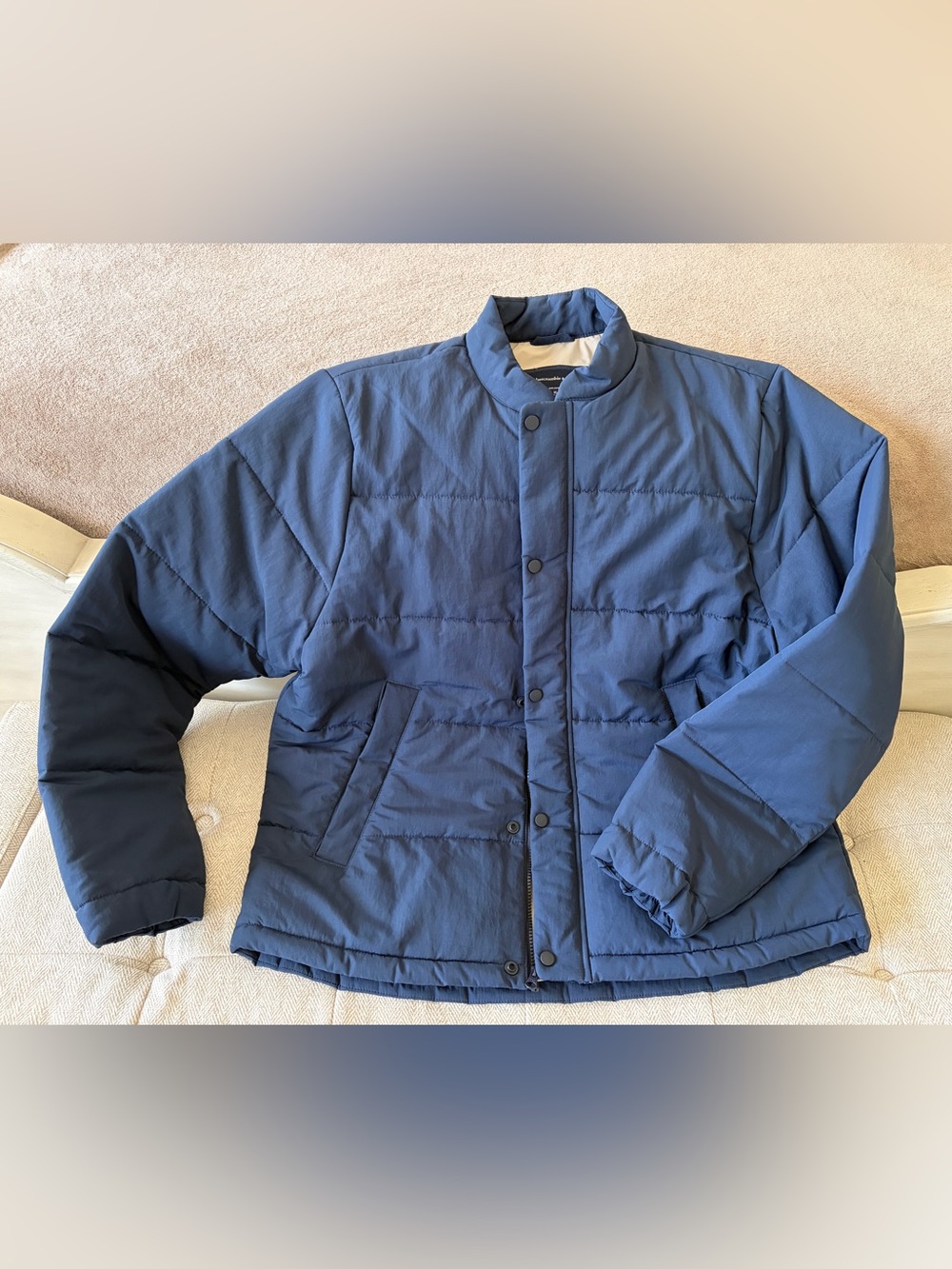 Men’s Abercrombie & Fitch Navy Quilted Puffer Jacket